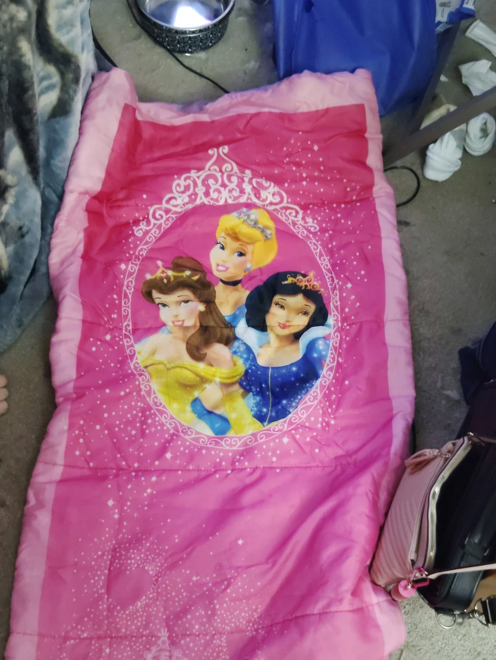 Disney Princess Pink Kids Sleeping Bag - Pink